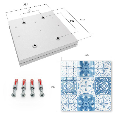 Key cabinet for wall Geometric tiles