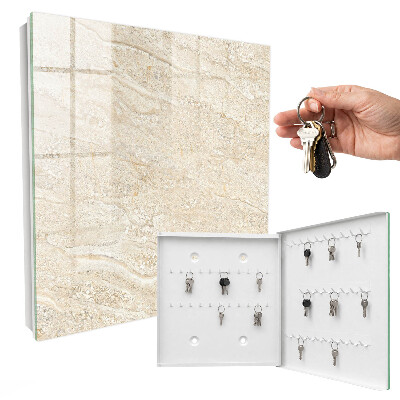 Key storage box Beige waves
