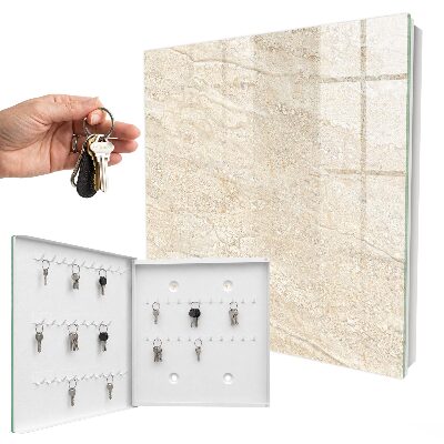 Key storage box Beige waves