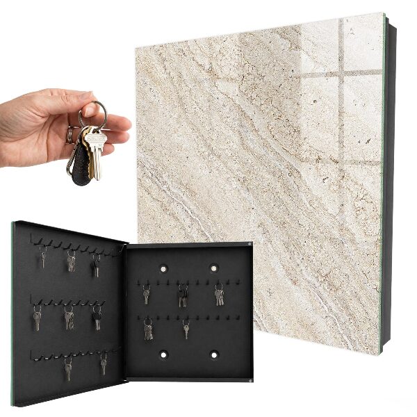 Key cabinet for wall Light marble