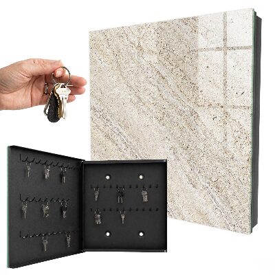 Key cabinet for wall Light marble