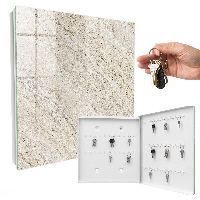 Key cabinet for wall Light marble