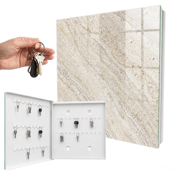 Key cabinet for wall Light marble