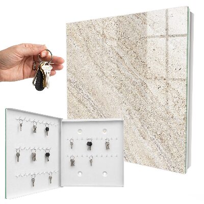 Key cabinet for wall Light marble