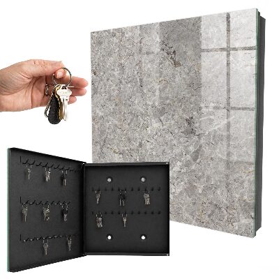 Key storage box Marble background