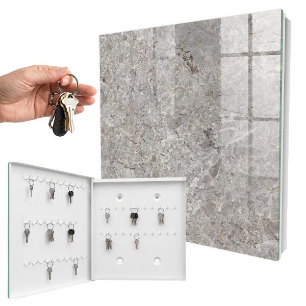 Key storage box Marble background