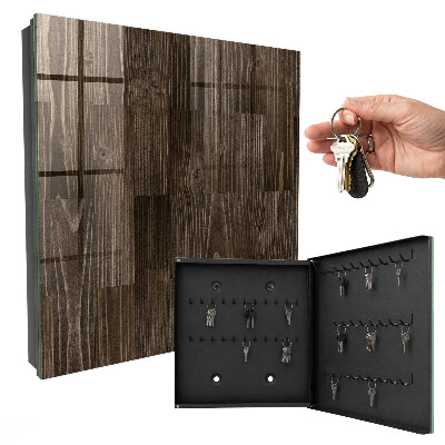 Key cabinet for wall Brown wood