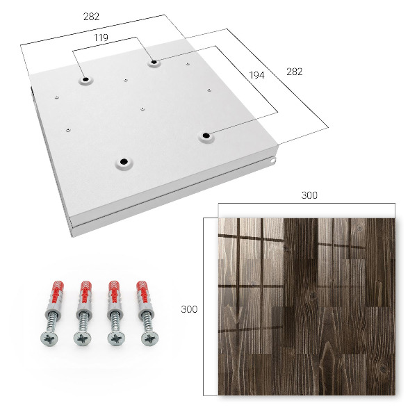 Key cabinet for wall Brown wood