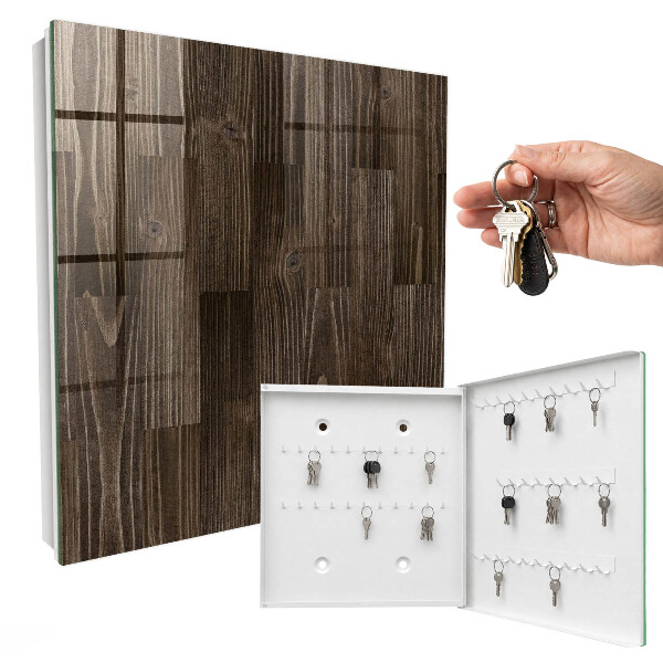 Key cabinet for wall Brown wood