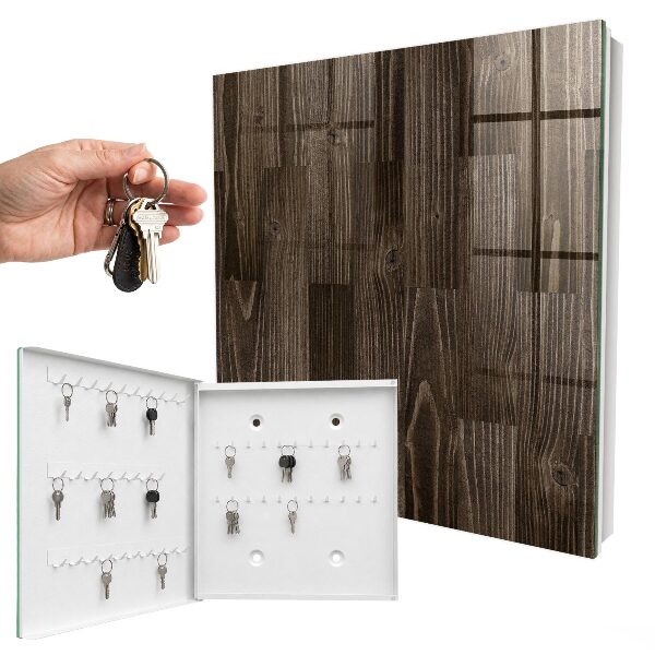Key cabinet for wall Brown wood