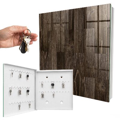 Key cabinet for wall Brown wood