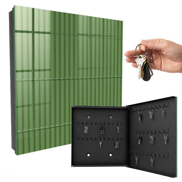 Key cabinet for wall Green bamboo