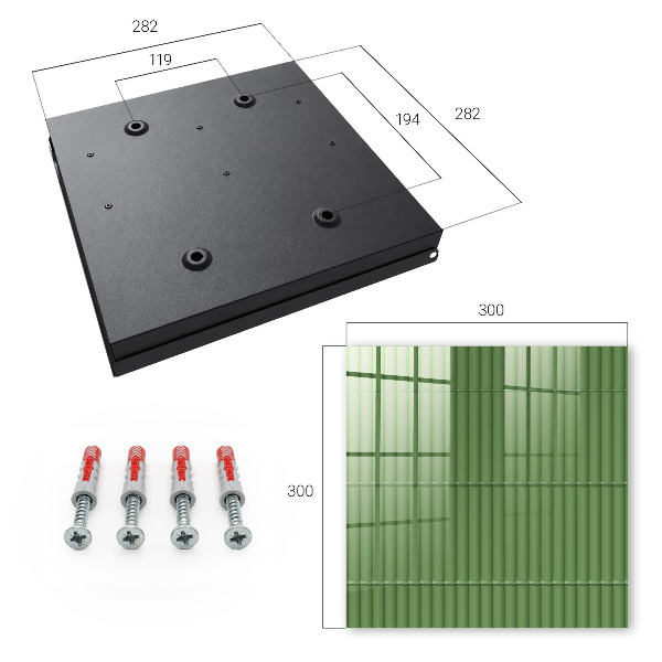 Key cabinet for wall Green bamboo