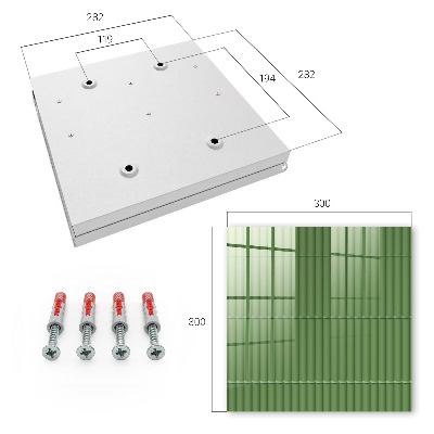 Key cabinet for wall Green bamboo