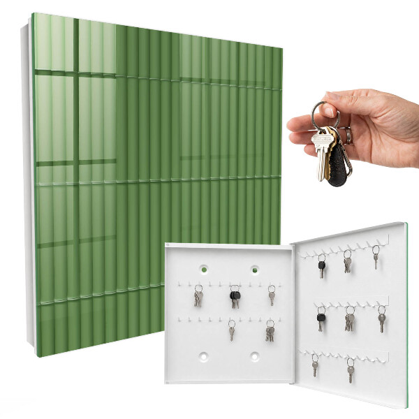 Key cabinet for wall Green bamboo