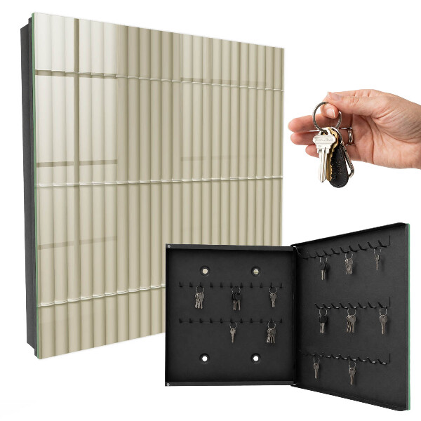 Key storage box Beige stripes