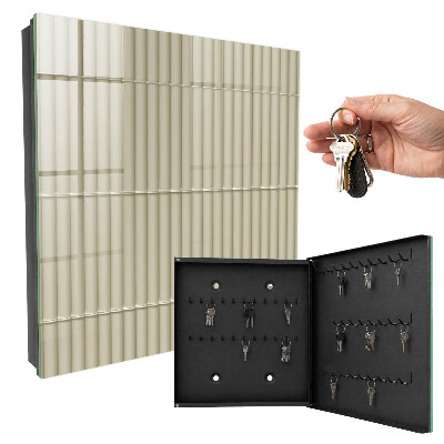 Key storage box Beige stripes