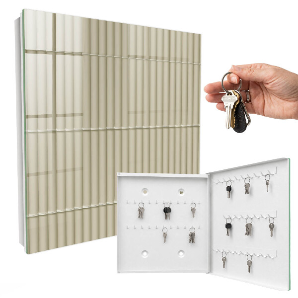Key storage box Beige stripes