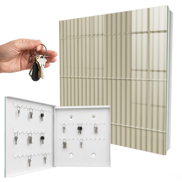 Key storage box Beige stripes