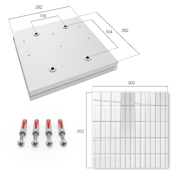 Key cabinet for wall Subtle geometry