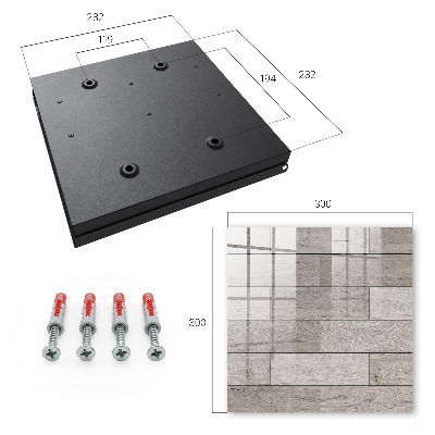 Key storage box Gray wood