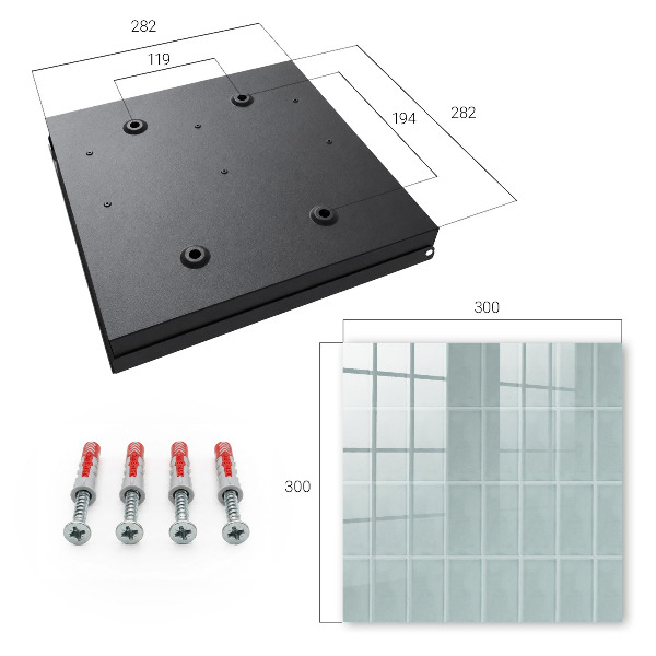 Key storage box Blue tiles