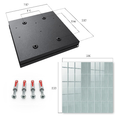 Key storage box Blue tiles