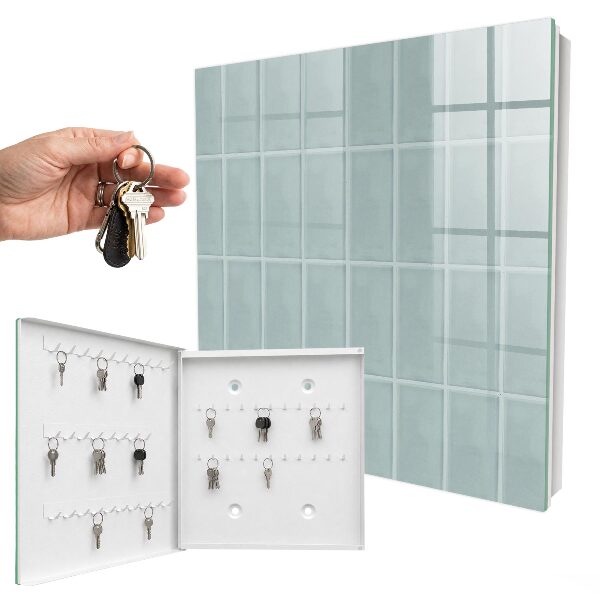 Key storage box Blue tiles