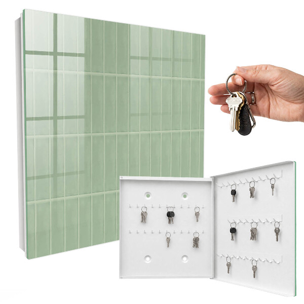 Key storage box Green checkered