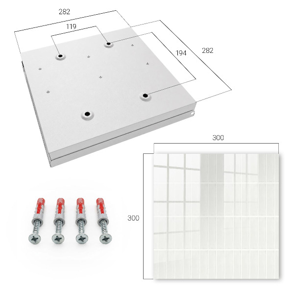 Key cabinet for wall Light tiles
