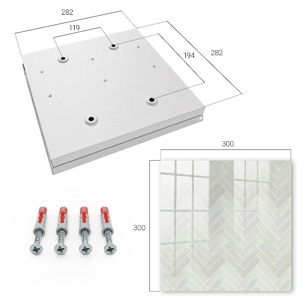 Key storage box Herringbone pattern