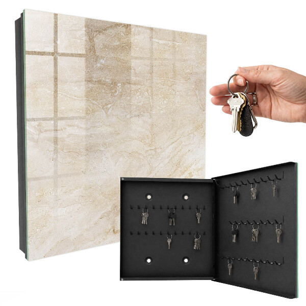 Key cabinet for wall Beige marble