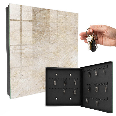 Key cabinet for wall Beige marble