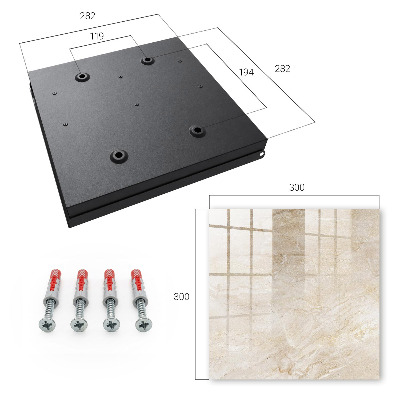Key cabinet for wall Beige marble