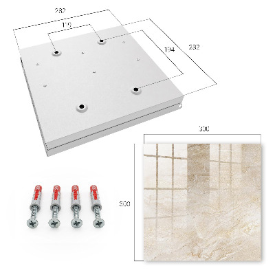 Key cabinet for wall Beige marble