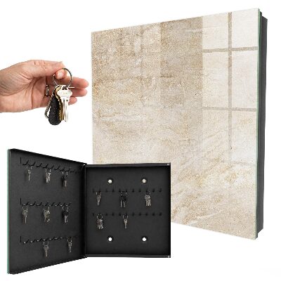Key cabinet for wall Beige marble