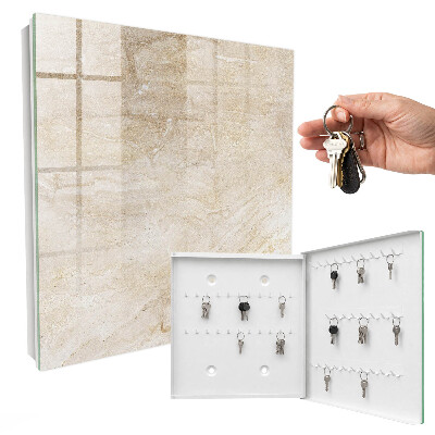 Key cabinet for wall Beige marble