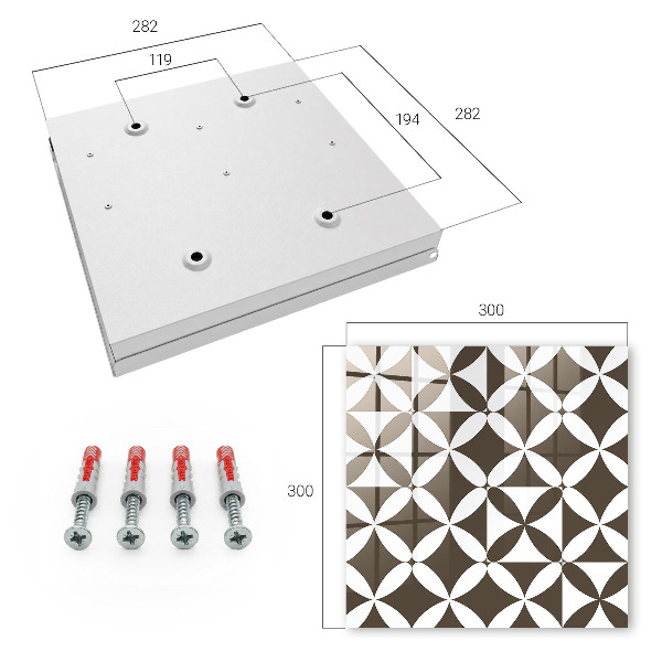 Key cabinet for wall Geometric composition