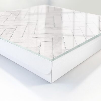 Key storage box Marble herringbone
