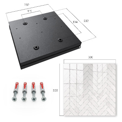 Key storage box Marble herringbone