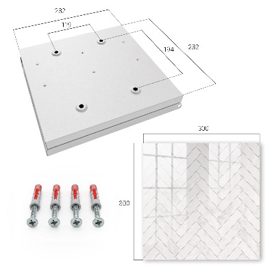 Key storage box Marble herringbone