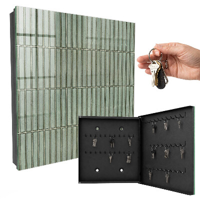 Key cabinet for wall Green pattern