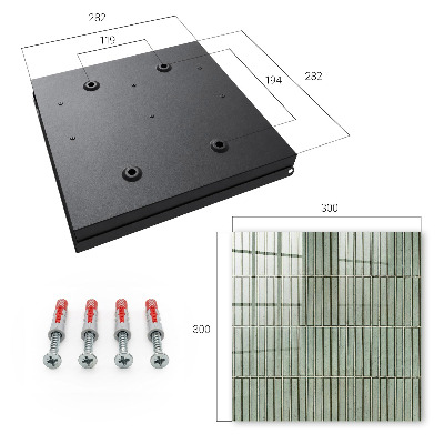 Key cabinet for wall Green pattern