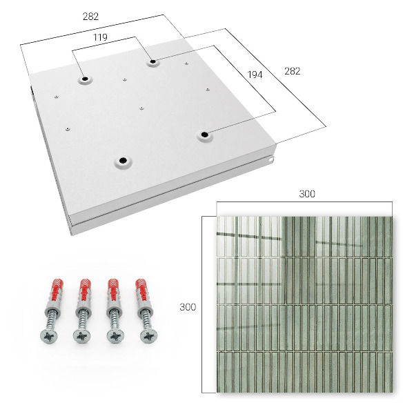 Key cabinet for wall Green pattern