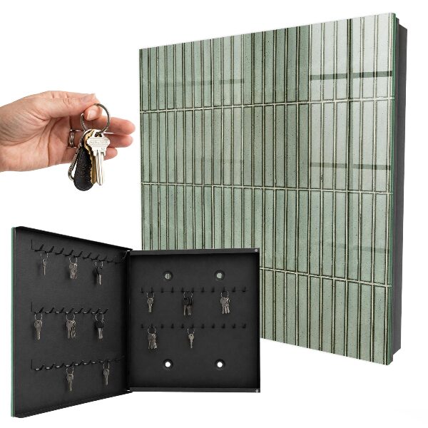 Key cabinet for wall Green pattern