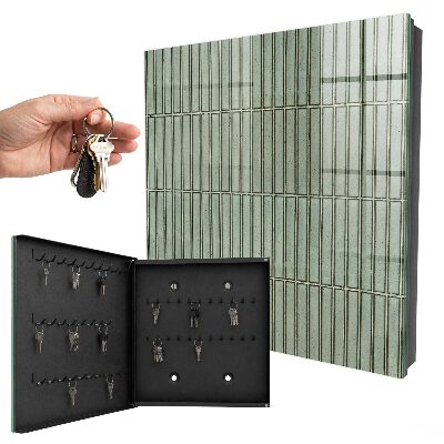 Key cabinet for wall Green pattern