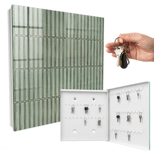Key cabinet for wall Green pattern
