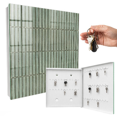 Key cabinet for wall Green pattern