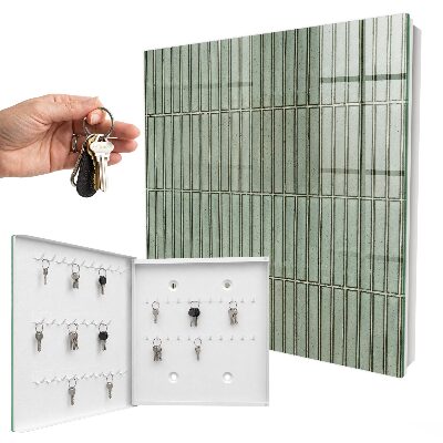 Key cabinet for wall Green pattern