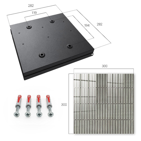 Key box Gray tiles